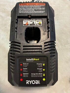 RYOBI IntelliPort 18V Battery Charger - Black